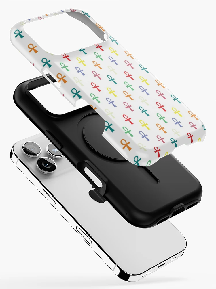 Thumbnail 2 of 4, iPhone Case, Colorful Ankh Pattern designed and sold by LightInTheDark.