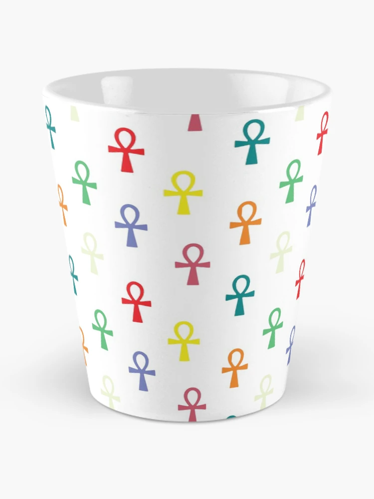 Thumbnail 2 of 4, Coffee Mug, Colorful Ankh Pattern designed and sold by LightInTheDark.