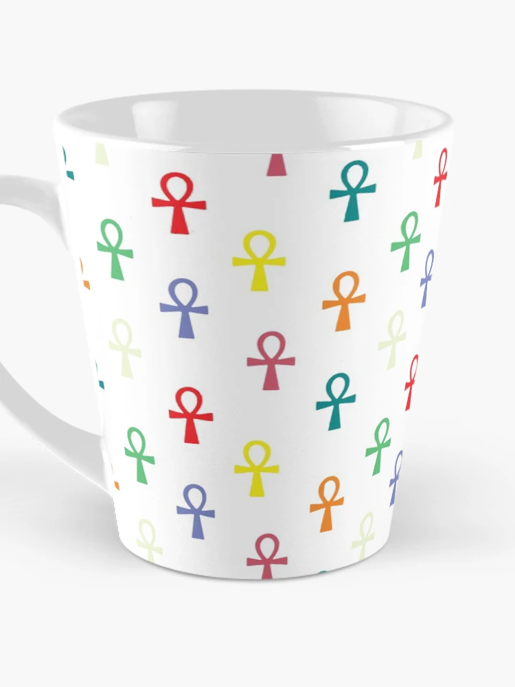 Thumbnail 3 of 4, Coffee Mug, Colorful Ankh Pattern designed and sold by LightInTheDark.