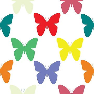 Artwork thumbnail, Colorful Butterfly Pattern by LightInTheDark