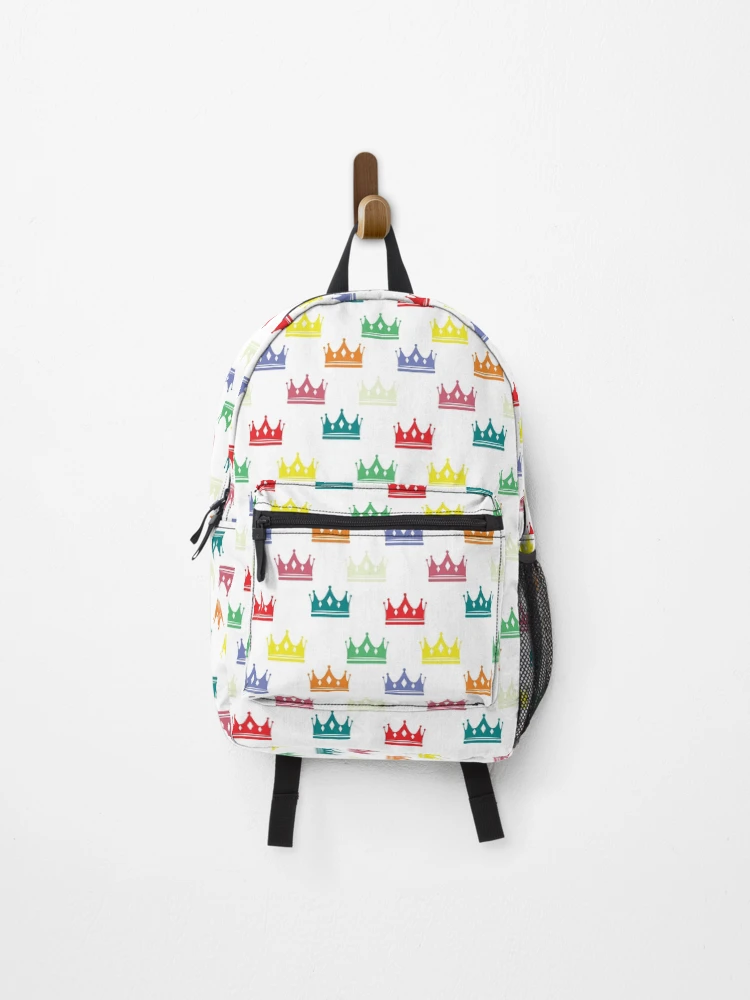 Thumbnail 1 of 3, Backpack, Colorful Crown Pattern designed and sold by LightInTheDark.