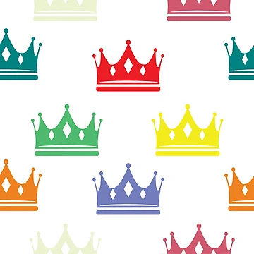 Artwork thumbnail, Colorful Crown Pattern by LightInTheDark
