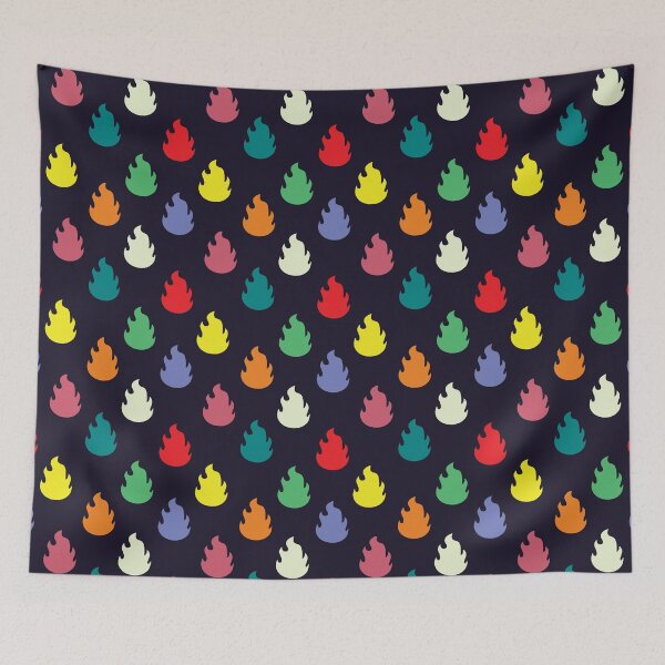 Item preview, Colorful Fire Flame Lit Pattern designed and sold by LightInTheDark.
