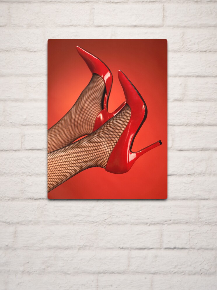 Red shiny high heels print by Maxim Images