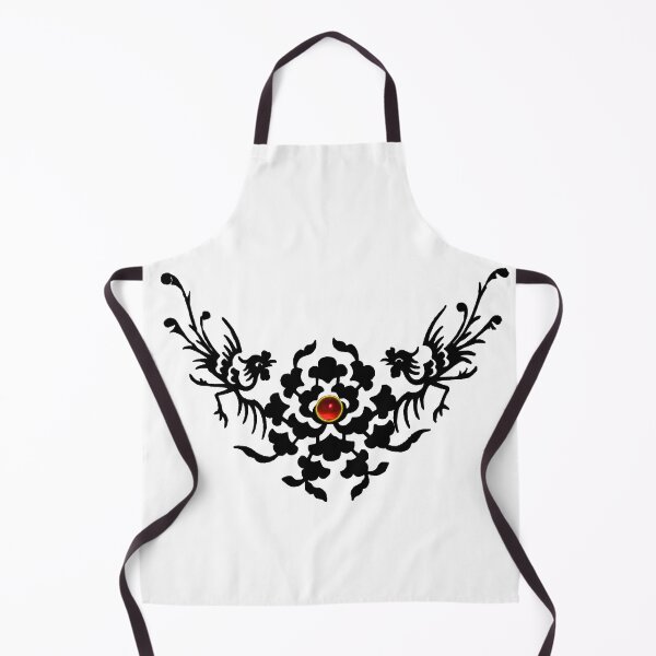 Item preview, BLACK WHITE GRIFFINS, FLOWERS AND RED WITH  RUBY GEMSTONE designed and sold by BulganLumini.