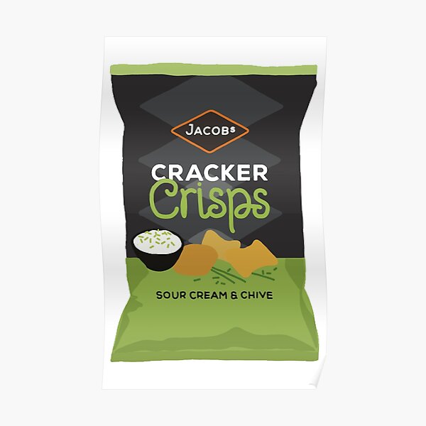 "Jacobs sour cream and chive cracker crisps" Poster for Sale by