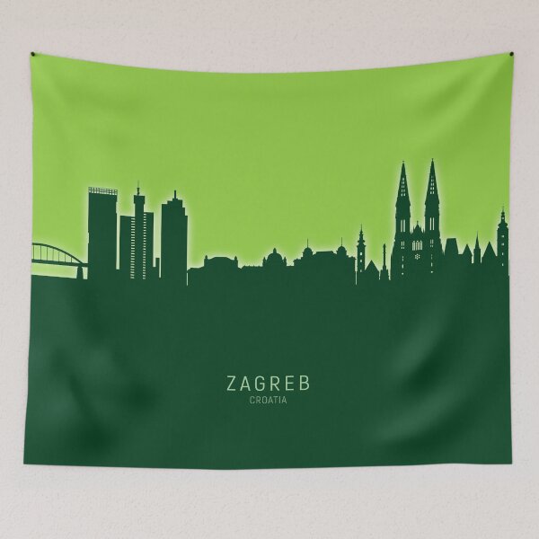 Item preview, Zagreb Croatia Skyline designed and sold by ArtPrints.