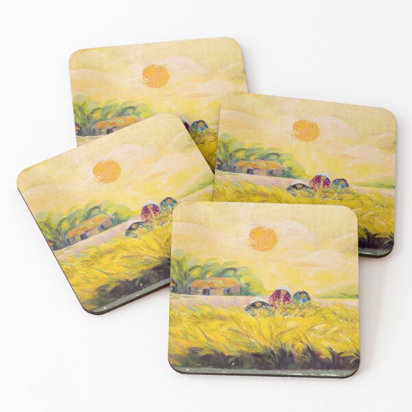 Item preview, Traditional painting of rice farmers  designed and sold by baligaia.