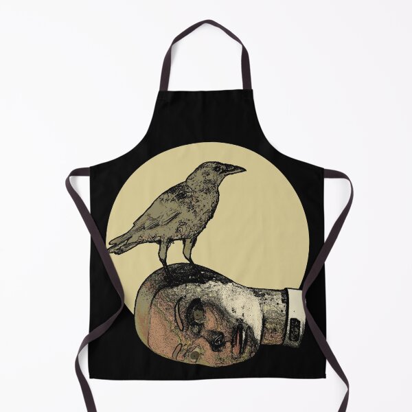 Item preview, head and crow designed and sold by IanByfordArt.