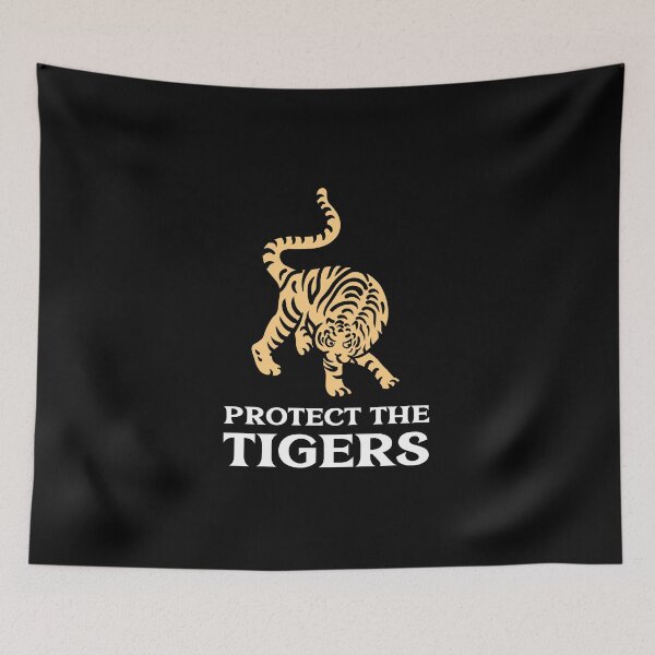Item preview, Asian Painting Protect the Tigers designed and sold by quoteology.