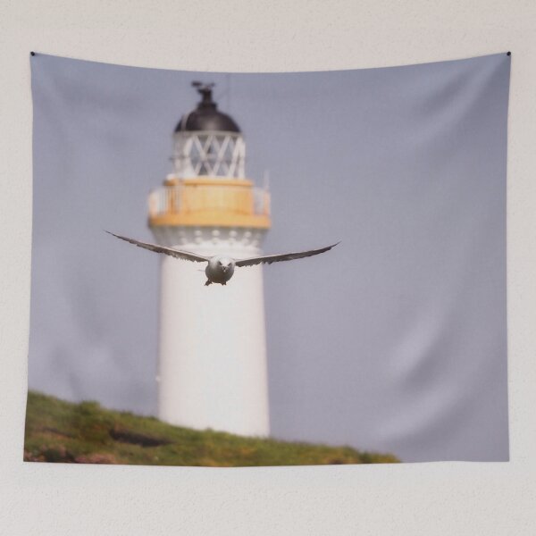 Item preview, Fulmar in flight near lighthouse  designed and sold by Alan Mackinnon.