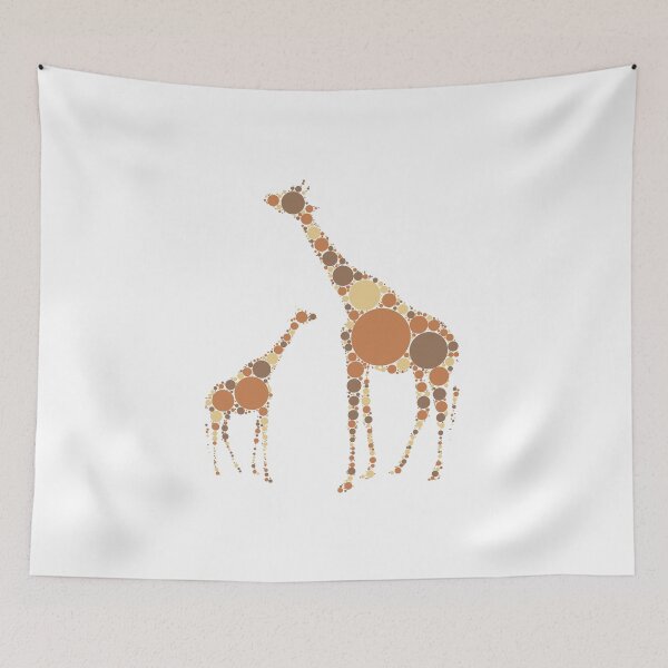 Item preview, Giraffe mother and baby circles designed and sold by GeorgeLemon.