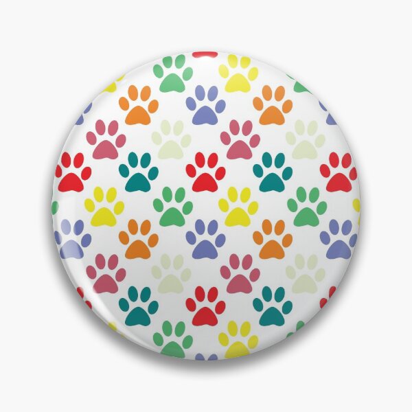 Item preview, Patrón de pata de perro cachorro colorido designed and sold by LightInTheDark.