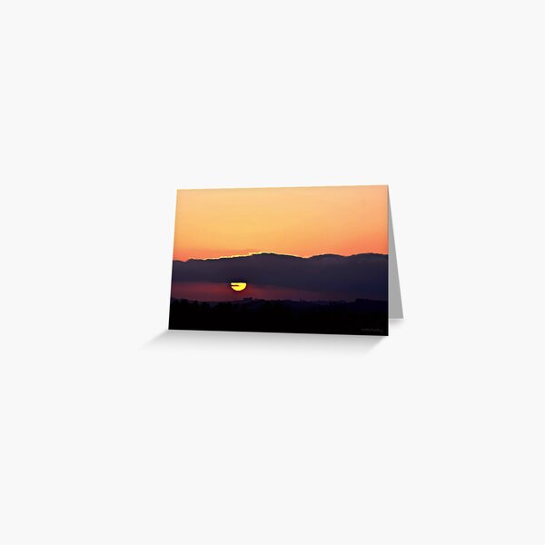 Sunset Watch ~ digital paint effect Greeting Card