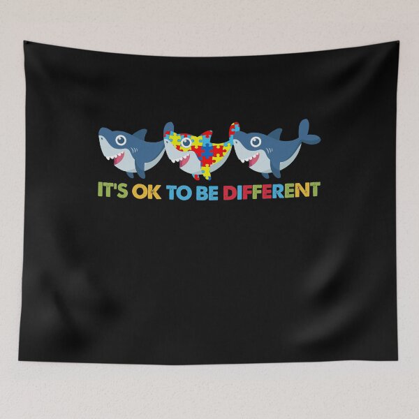 Item preview, It's Ok To Be A Little Different Shirt Autism Awareness Shark designed and sold by nangam257.