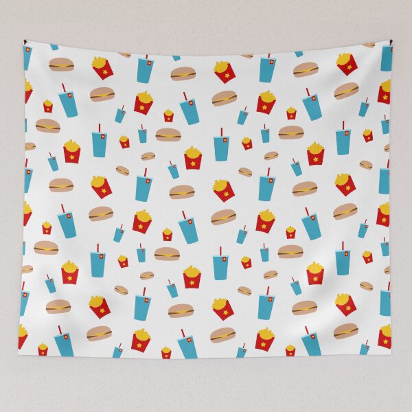 Item preview, Cheeseburger Menu Seamless Pattern designed and sold by wildgica.
