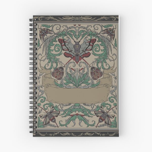 Artikelvorschau, Vintage-Hintergrund mit Schmetterlingen, Motten, Schleife und gotischem Ornament. Elegantes Cover-Hintergrundmuster im Retro-Stil. entworfen und verkauft von kateja.