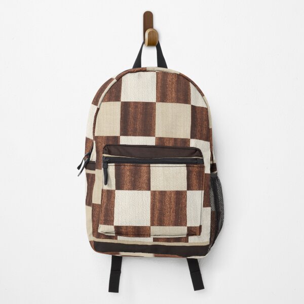 Item preview, Brown checkered abstract fwood designed and sold by Claraveritas.