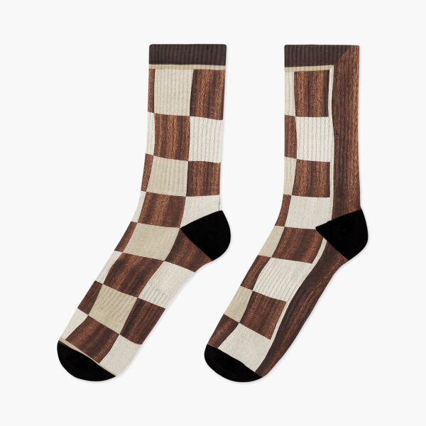 Item preview, Brown checkered abstract fwood designed and sold by Claraveritas.