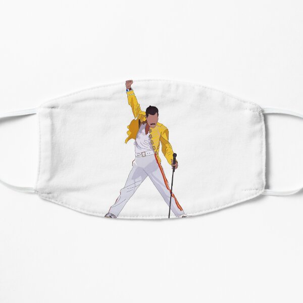 Freddie Mercury Mascarilla plana