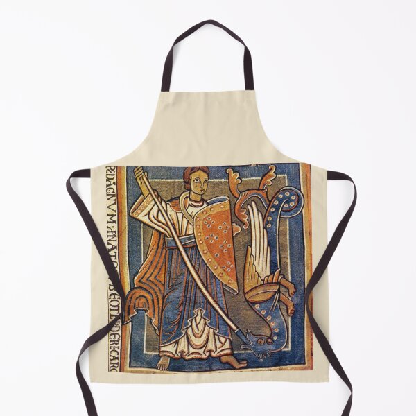 Item preview, ST. MICHAEL ARCHANGEL WITH DRAGON Antique Tapestry designed and sold by BulganLumini.