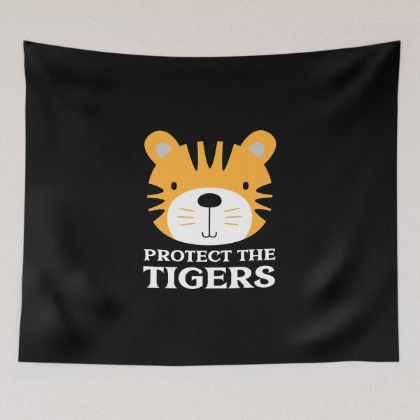 Item preview, Cute Tiger Face Protect the Tigers designed and sold by quoteology.