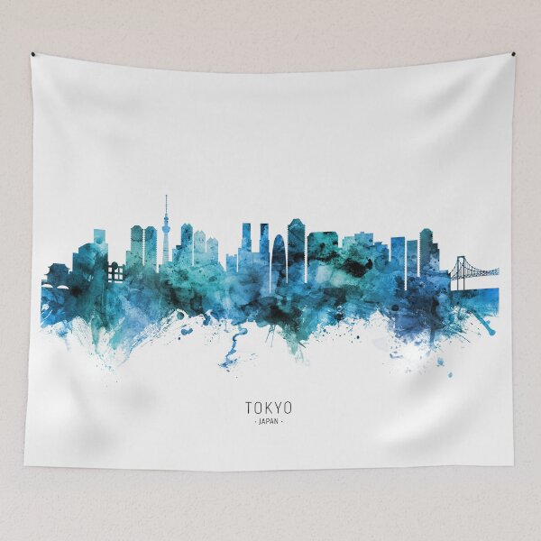Artikelvorschau, Tokyo Japan Skyline entworfen und verkauft von ArtPrints.