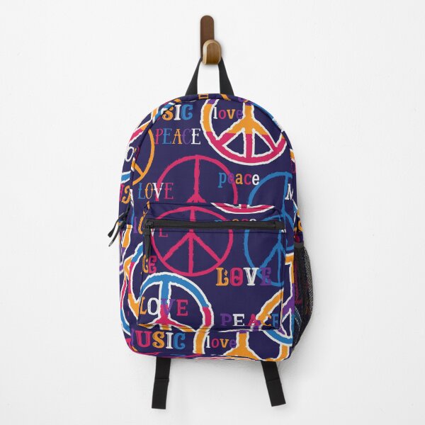 Item preview, Hippie peace symbol. Peace, love, music sign. Colorful background. designed and sold by kateja.