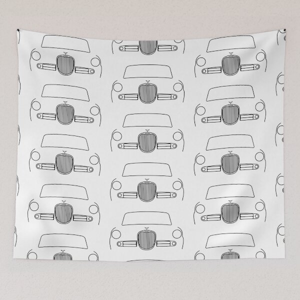 Item preview, Singer Gazelle British classic car black outline graphic designed and sold by soitwouldseem.