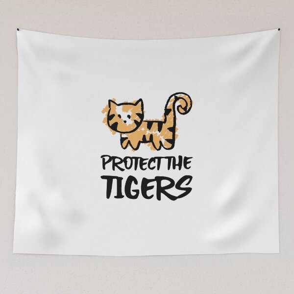 Item preview, Protect the Tigers Doodle Tiger designed and sold by quoteology.