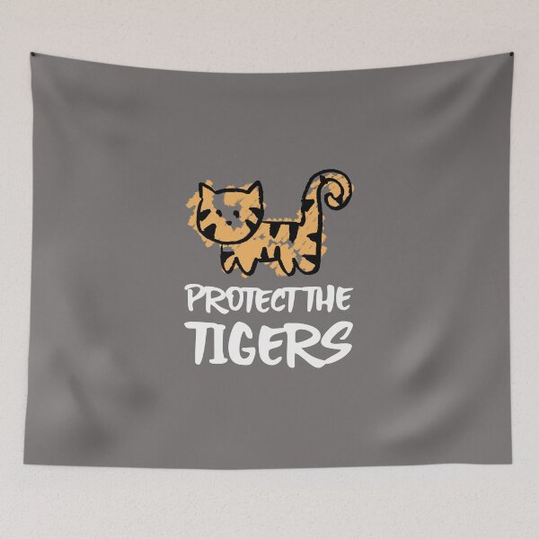 Item preview, Doodle Tiger Protect the Tigers designed and sold by quoteology.