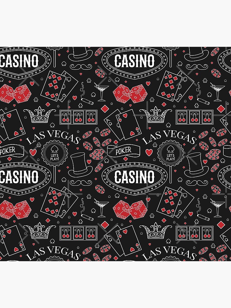 "Casino theme. Seamless pattern with decorative elements on chalkboard
