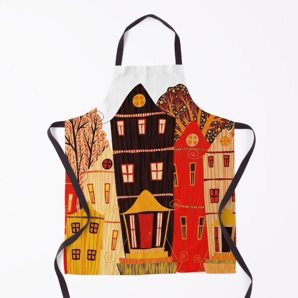 Item preview, Vintage cartoon houses and trees.Sweet home designed and sold by kateja.