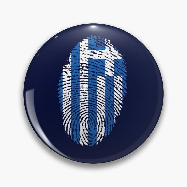 Item preview, Greek fingerprint flag designed and sold by P-I-R.