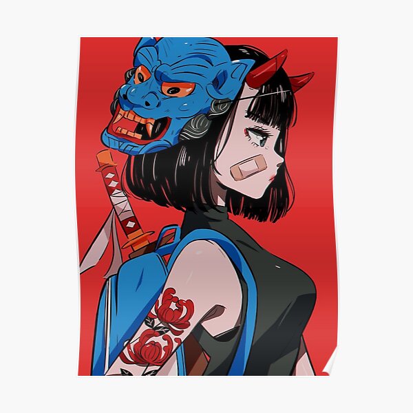 Cyberpunk Girl Poster For Sale By Raionha Redbubble