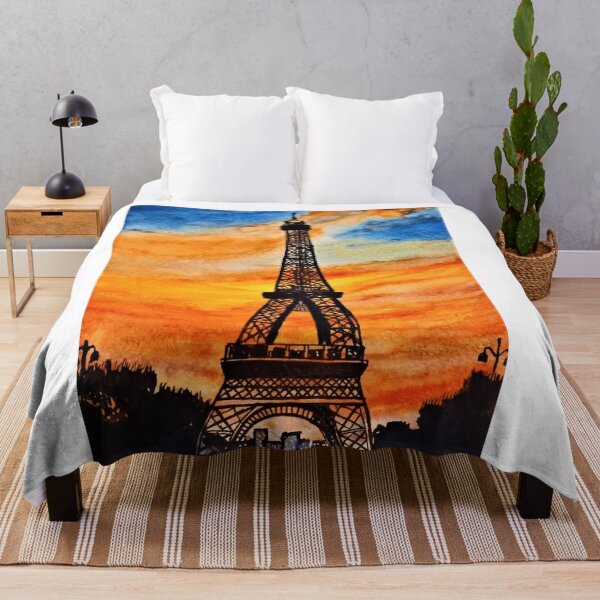 Item preview, Eiffel tower- Paris (aesthetic sunset) designed and sold by Blissful Brushes.