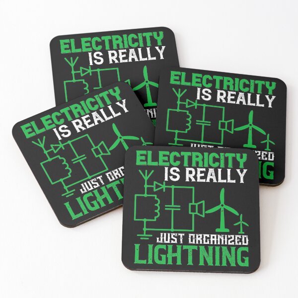 Item preview, Electricity Is Really Just Organized Lightning designed and sold by GoodVibeDesign.