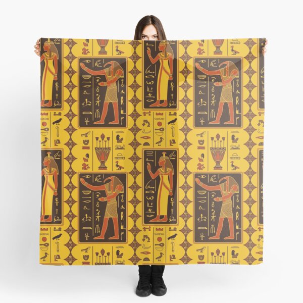 Discoveries Egyptian Imports Hieroglyphic Pharaonic Scarf