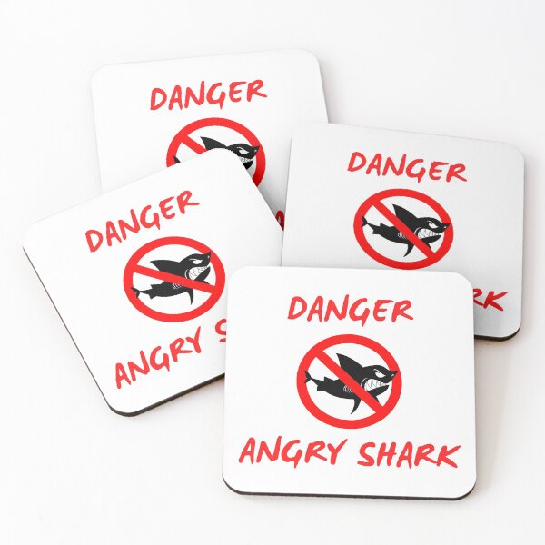 Item preview, Danger Angry Shark designed and sold by ReshenNY.
