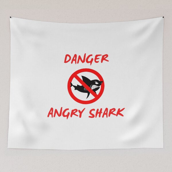 Item preview, Danger Angry Shark designed and sold by ReshenNY.