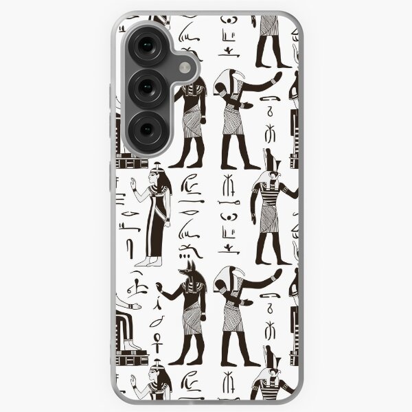 Item preview, Seamless pattern with egyptian gods and ancient egyptian hieroglyphs. designed and sold by kateja.