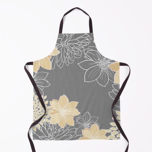 Item preview, Floral Prints and Line Art, Yellow and Gray designed and sold by meggydesigns.