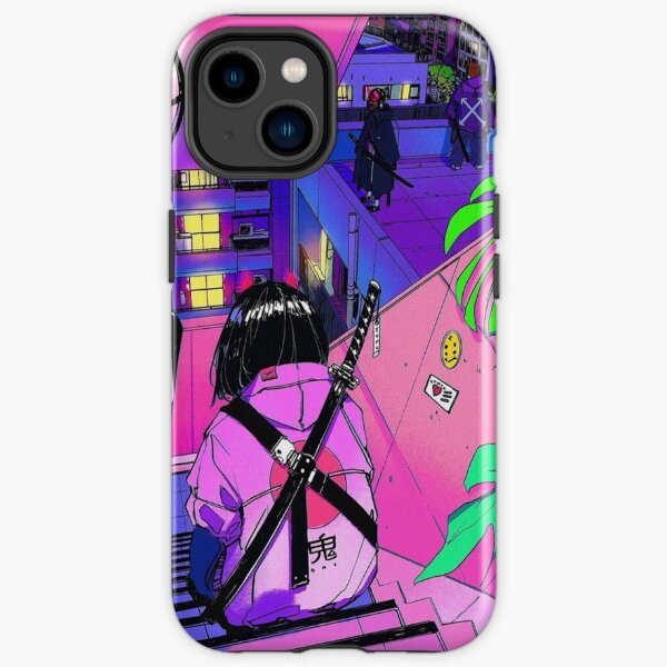 Cyberpunk girl iPhone Tough Case