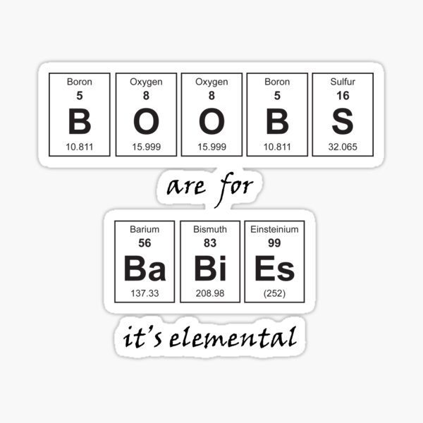 Item preview, Boobs are for Babies Funny Elements Design designed and sold by Siela.
