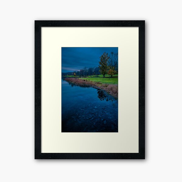 Blue Hour at the Lake Framed Art Print