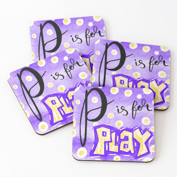 Item preview, P is for Play: alphabet doodle design  designed and sold by Hannah's  Doodles.
