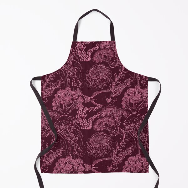 Item preview, Seamless pattern with jellyfish,tropical fish, marine plants and corals designed and sold by kateja.