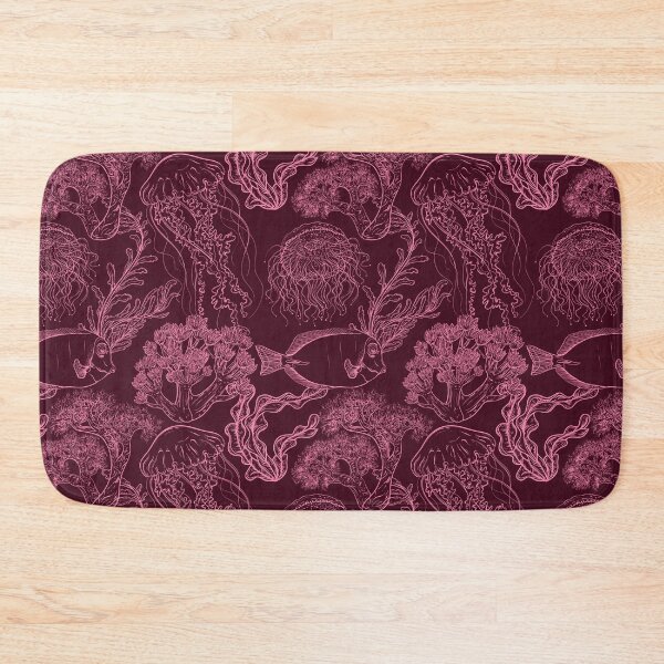 Item preview, Seamless pattern with jellyfish,tropical fish, marine plants and corals designed and sold by kateja.