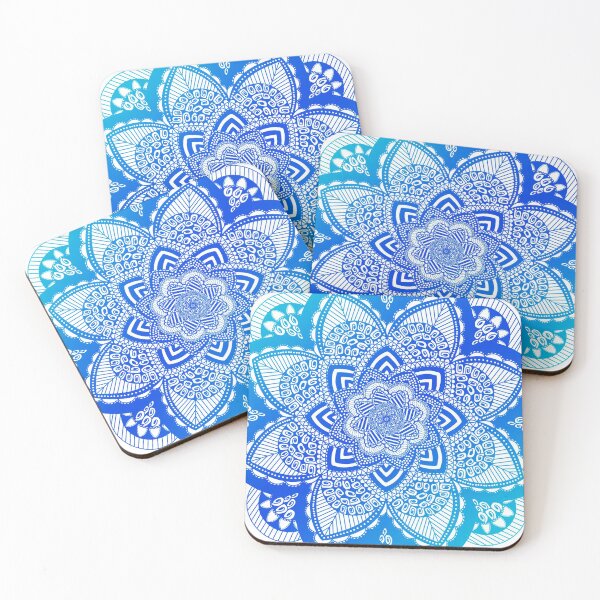 Artikelvorschau, Mandala blau entworfen und verkauft von chloesartworld.