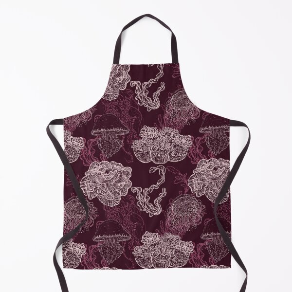 Item preview, Seamless pattern with jellyfish, marine plants and seaweed. designed and sold by kateja.